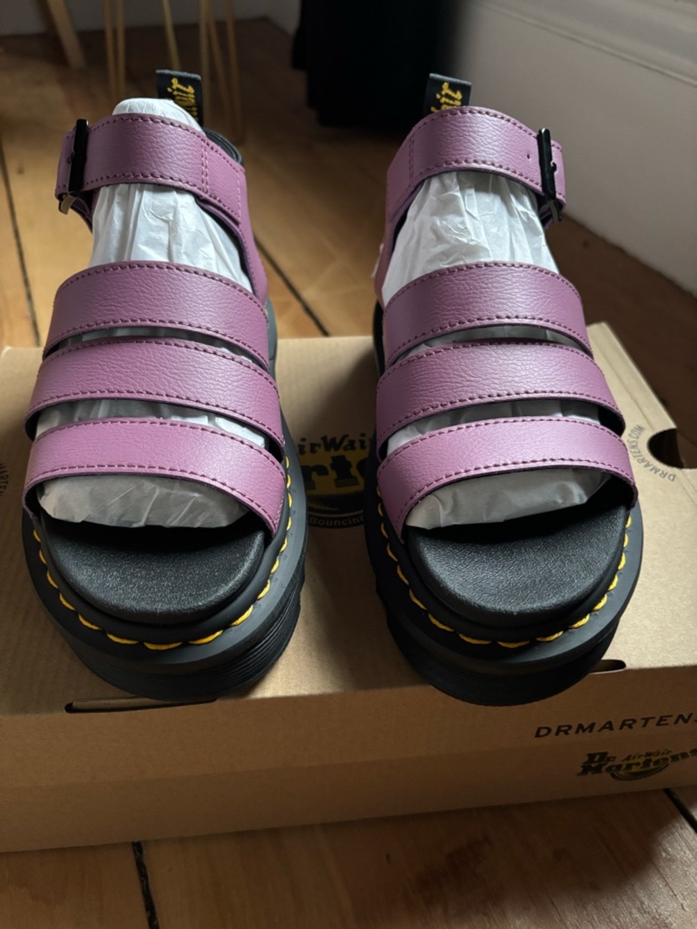 Dr. Martens Blaire Muted Purple Platform Sandals